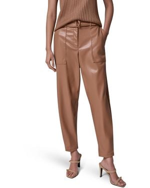 Donna Karan Cargo High-rise Tapered-leg Polyurethane Pants - Natural