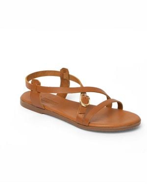 Menina Step Vera Flat Sandal - Brown