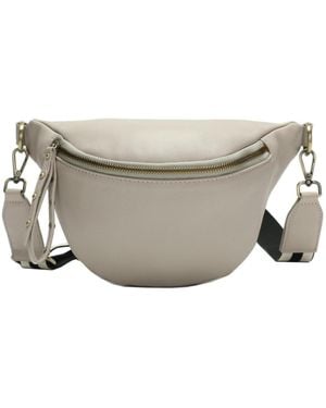 Susu Kira Pebbled Leather Cell Phone Bag Mini Crossbody Purse - Gray