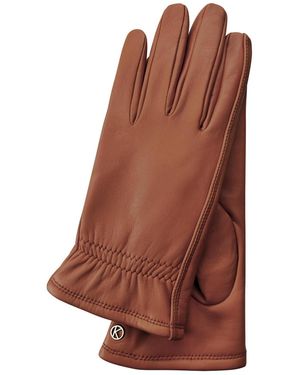KESSLER `s Premium Lamb Leather Touchscreen Gloves "sadie" - Brown