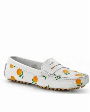 Menina Step Oporto Moccasin Loafer - White