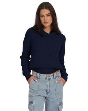 Belle & Bloom On The Run Knitted Hoodie - Blue