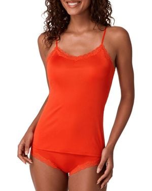 Uwila Warrior Plus Size Silk Lace Camisole - Orange