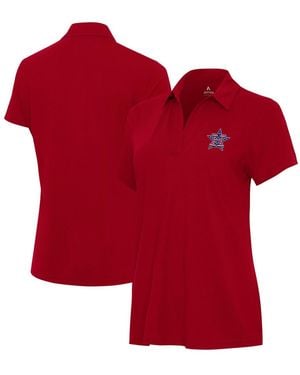 Antigua Houston Astros Independence Day Patriotic Logo Era Polo Shirt - Red