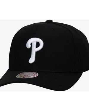 Mitchell & Ness Philadelphia Phillies And White Pro Crown Snapback Hat - Black