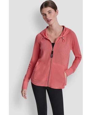 DKNY Sport Zip-front Hoodie Jacket - Red