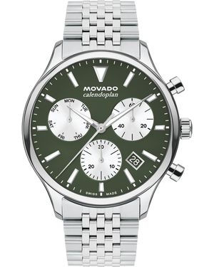 Movado Calendoplan Swiss Quartz Chrono Stainless-steel Watch - Metallic