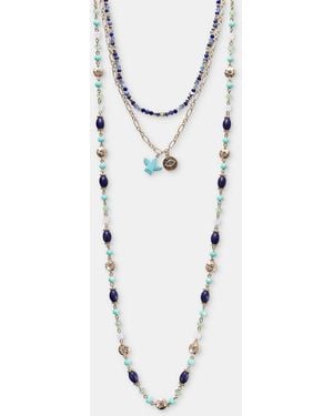 Lonna & Lilly Beaded Layered Strand Necklace - White