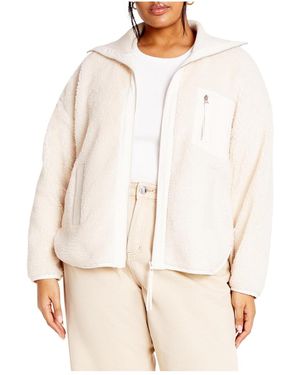 City Chic Plus Size Harlow Jacket - White