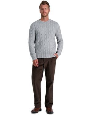Haggar Classic-fit Stretch Corduroy Pants - Brown