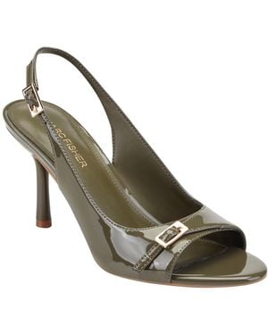 Marc Fisher Paza Slingback Stiletto Dress Sandals - Metallic