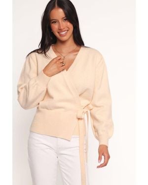 Petal & Pup Abbey Ballet Wrap Cardigan - Natural