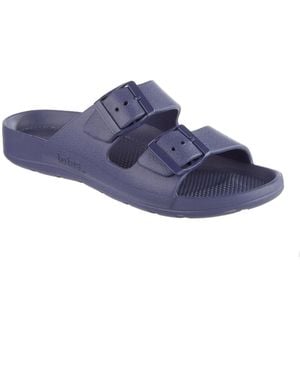 Totes Double Buckle Adjustable Slide - Blue