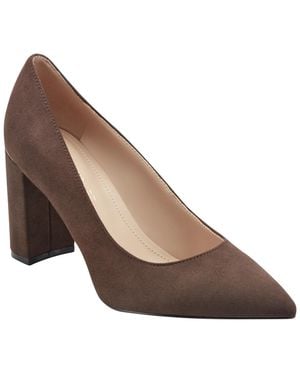 Marc Fisher Viviene High Block Heel Pumps - Brown
