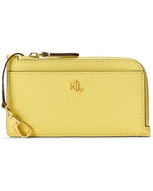 Ralph Lauren L-zip Small Card Case Wallet - Yellow