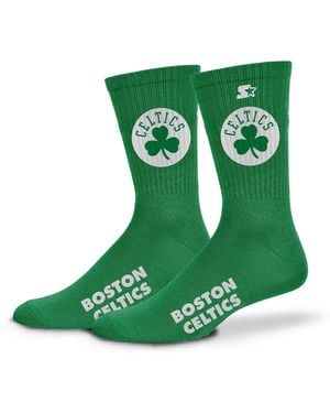 Starter And Boston Celtics Satin Crew Socks - Green