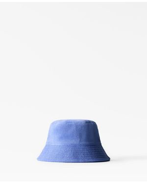 Mango Towel-effect Bucket Hat - Blue