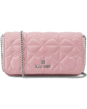 Nine West Kiersten Mini Chain Phone Clutch Crossbody Bag - Pink