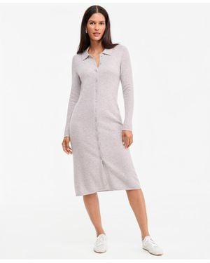 Charter Club 100% Cashmere Collared Button-front Duster Sweater - Pink