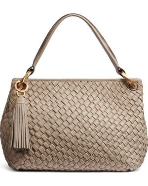 Donna Karan Glenwood Woven Small Shoulder Handbag - Brown