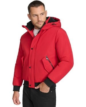 Calvin Klein Arctic Faille Parka Bomber - Red