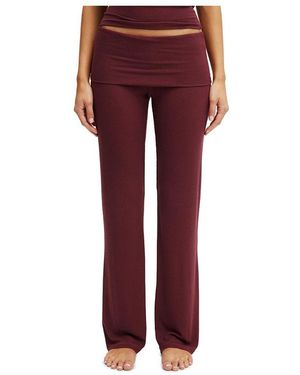 Cotton On Sleep Recovery Roll Waist Pant - Red