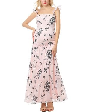 Kimi + Kai Kimi + Kai Maternity Charity Smocked Maxi Dress - Pink