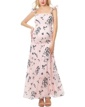 Kimi + Kai Kimi + Kai Maternity Charity Smocked Maxi Dress - Pink