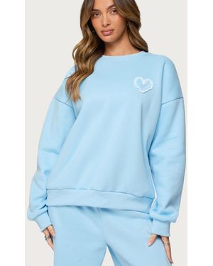 Edikted Love Oversized Sweatshirt - Blue