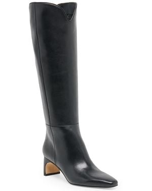 Dolce Vita Brion Scalloped Edge Knee High Boots - Black