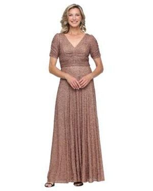 Alex Evenings Mother Of The Bride Sequin V Neck Dress - Multicolor