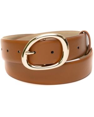 BCBGeneration Oval Buckle Core Pant Belt - Brown