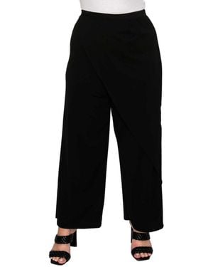 L I V D Plus Size Ivy Wrap Pants - Black