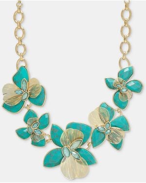 Lonna & Lilly Flower Statement Necklace - Blue