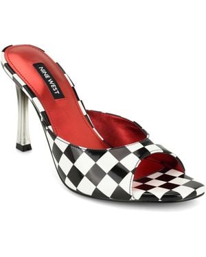 Nine West Kisco Slip-on Stiletto Dress Sandals - Red