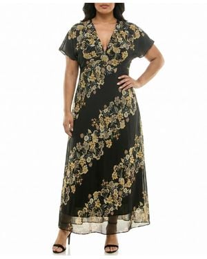 open lace back dress Pleated Mix Media Maxi Dress  English Factory