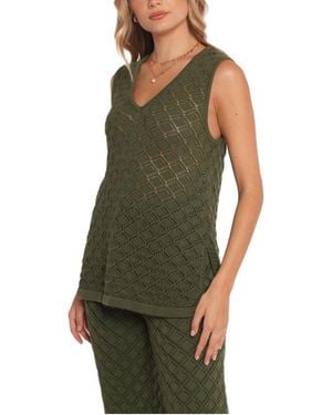 Petal & Pup Sable Textured Knit Top - Green
