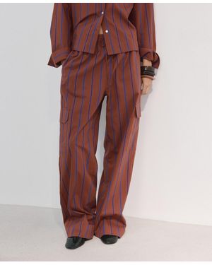 Mango Side Pockets Cargo Pants - Red