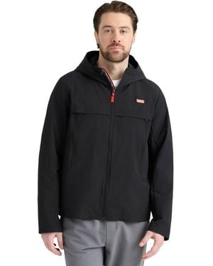 HUNTER Miles Seam Sealed Shell Hooded Jacket - Black