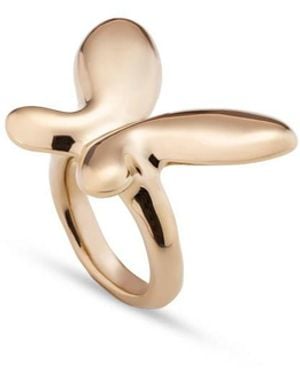 Uno De 50 Large Butterfly Shape Metal Alloy Ring - Metallic