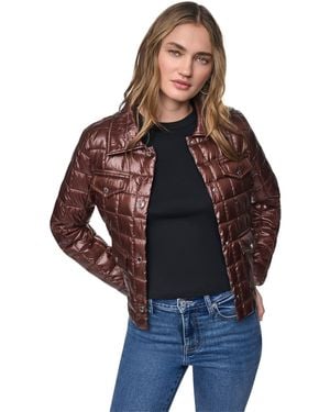 DKNY Box Quilt Lightweight Jacket - Red
