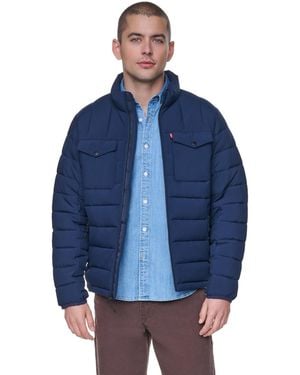 Levi's Stretch Quilted Packable Jacket - Blue