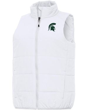 Antigua Michigan State Spartans Experience Full-zip Vest - White