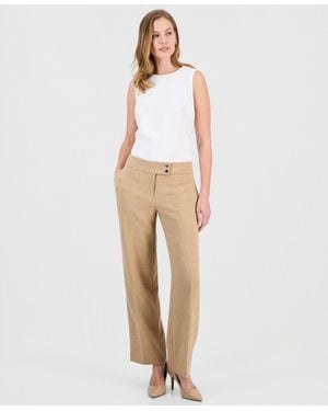 Kasper High Rise Wide-leg Pants - White