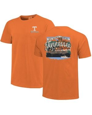 Image One Tennessee Volunteers Comfort Colors Campus Scene Drawing Script T-shirt - Orange