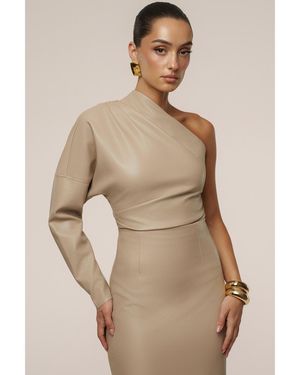 JLUXLABEL Demi One Shoulder Top - Natural