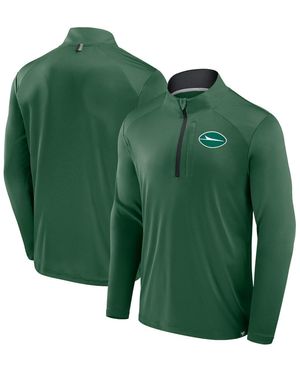 Fanatics New York Jets Defender Long Sleeve Quarter-zip Jacket - Green