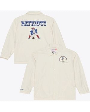 Mitchell & Ness New England Patriots Retro Roots Full-snap Coaches Jacket - White