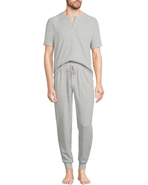 Lands' End Waffle jogger Set - Gray