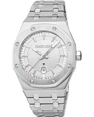 Roberto Cavalli Quartz Stainless Steel Bracelet Watch - Gray
